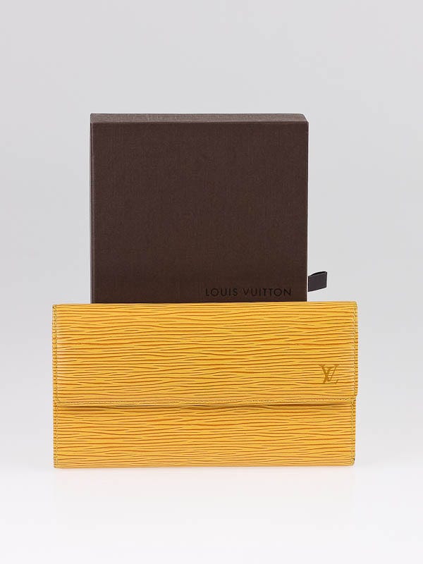 Louis Vuitton Yellow Epi Wallet/organizer two card slots in front