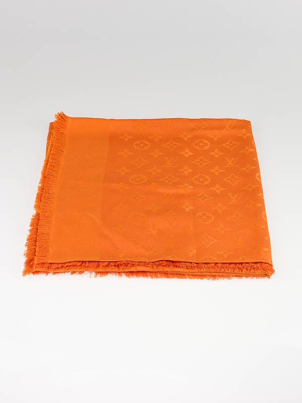 Louis Vuitton Orange Monogram Cashmere Shawl