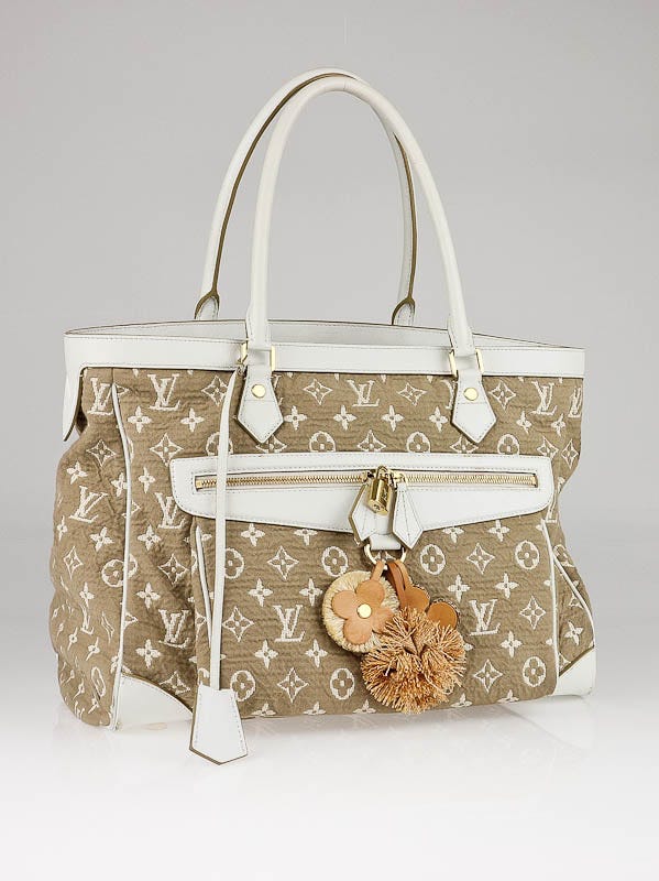 LOUIS VUITTON Monogram Sabbia Cabas MM White | FASHIONPHILE