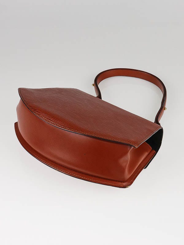 Tilsitt Brown Kenyan Fawn Epi Leather Shoulder Bag (Authentic Like