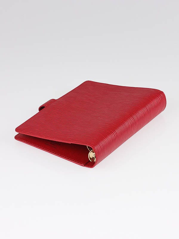 Louis Vuitton Red Epi Leather Medium Agenda - Yoogi's Closet
