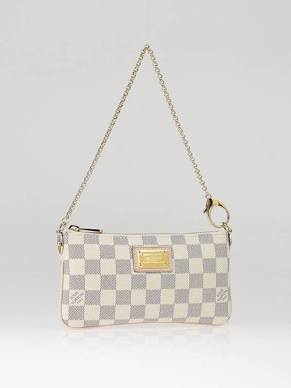 Louis Vuitton Azur Damier Canvas Milla Clutch MM Bag