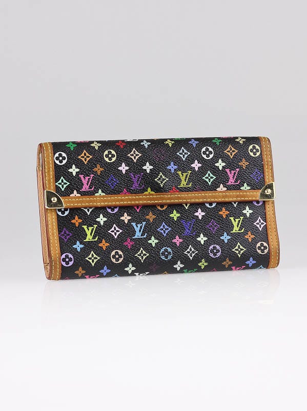 Louis Vuitton Black Monogram Multicolore Porte-Tresor International Wallet  - Yoogi's Closet
