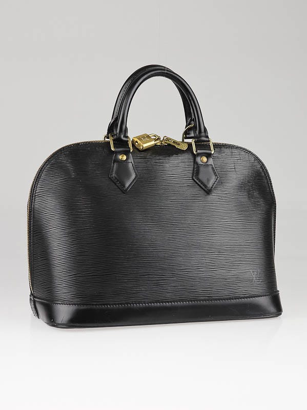Louis Vuitton Black Epi Leather Alma Bag w/ Shoulder Strap