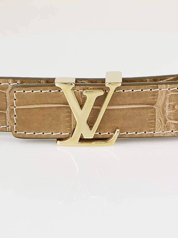 Initiales leather belt Louis Vuitton Beige size 80 cm in Leather