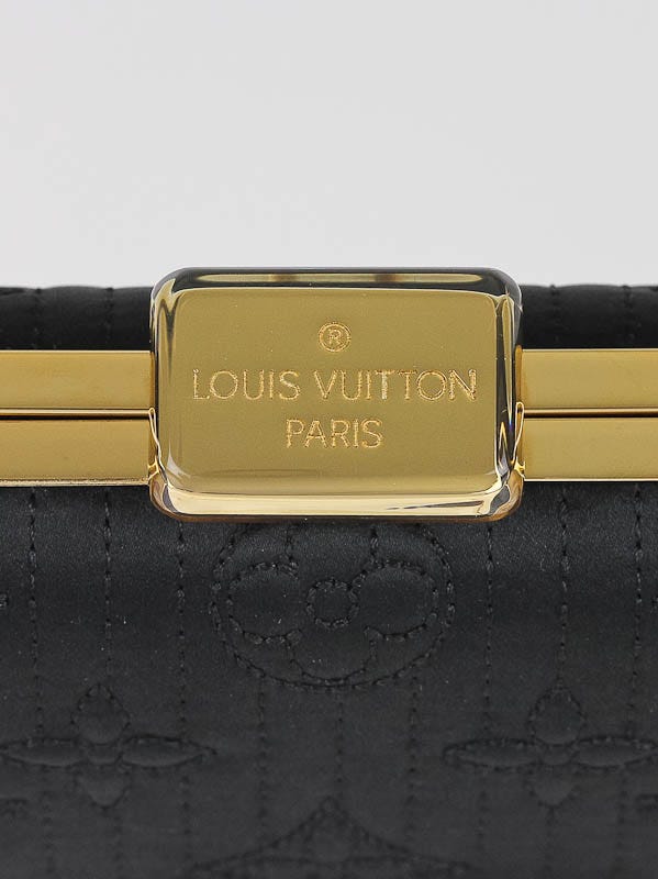 Louis Vuitton Black Monogram Satin Limited Edition Minaudiere Motard Clutch  Louis Vuitton