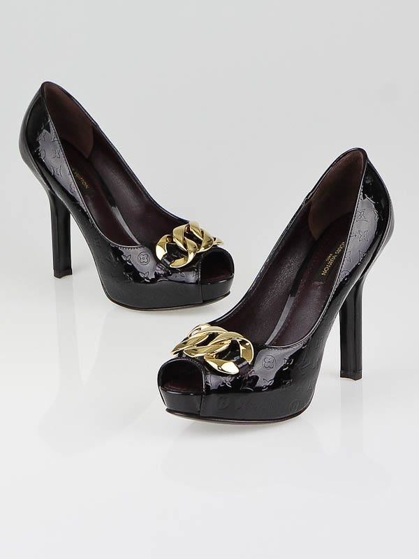 Louis Vuitton - Authenticated Heel - Patent Leather Black Plain for Women, Very Good Condition