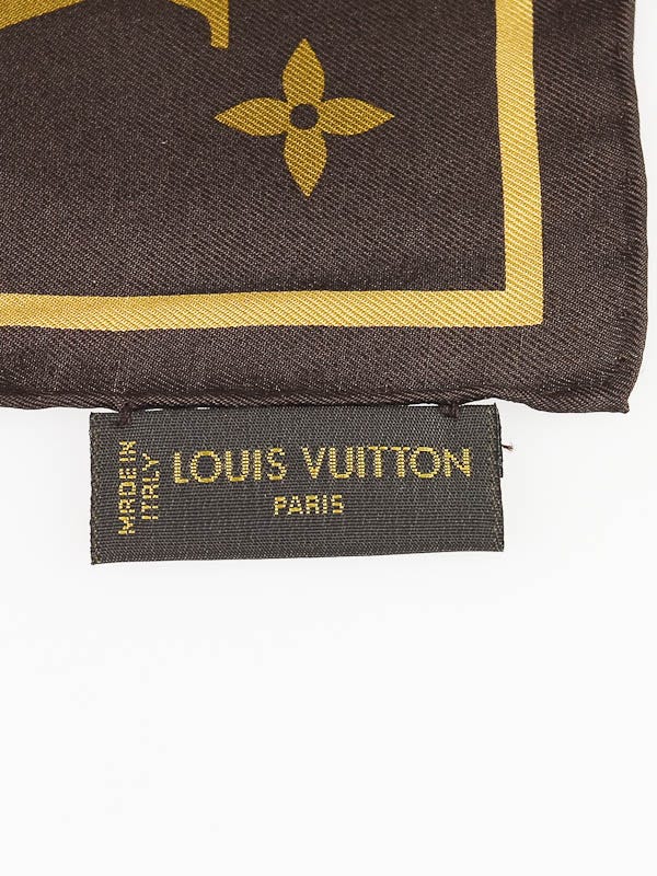 Louis Vuitton Brown Monogram Dentelle Silk Scarf Louis Vuitton