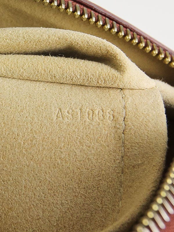 AUTHENTIC Louis Vuitton Lockit M85388 Brown Caramel Nomade Leather Handbag  Tote