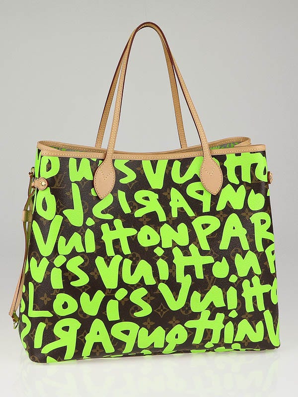 Louis Vuitton Limited Edition Vert Stephen Sprouse Graffiti Neverfull GM Bag