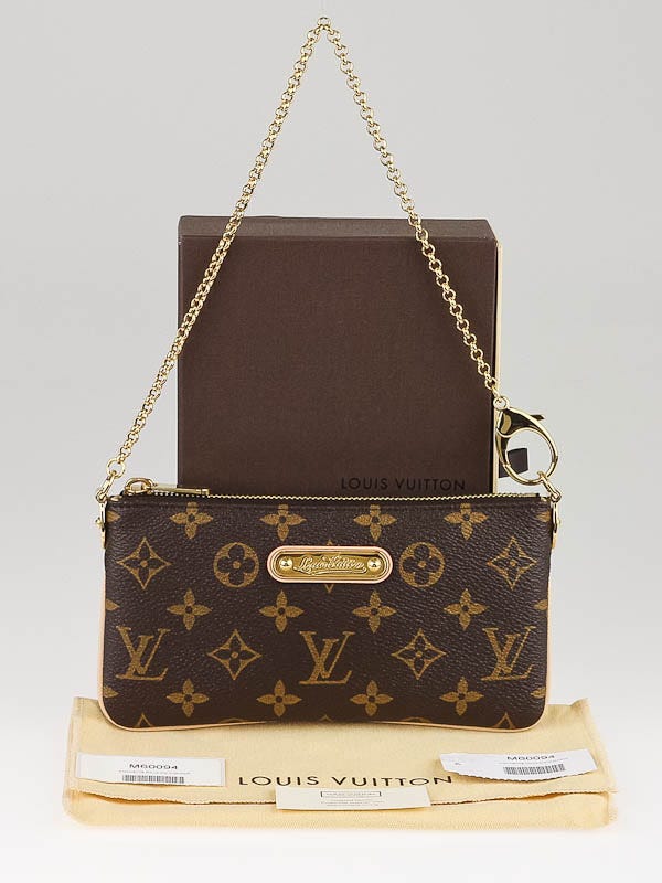 Milla Clutch MM, Used & Preloved Louis Vuitton Handbag, LXR USA, Brown