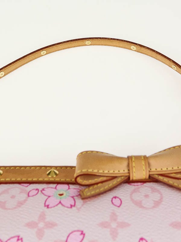 Louis Vuitton Limited Edition Pink Monogram Canvas Cherry Blossom Bow Tie  Bracelet - Yoogi's Closet