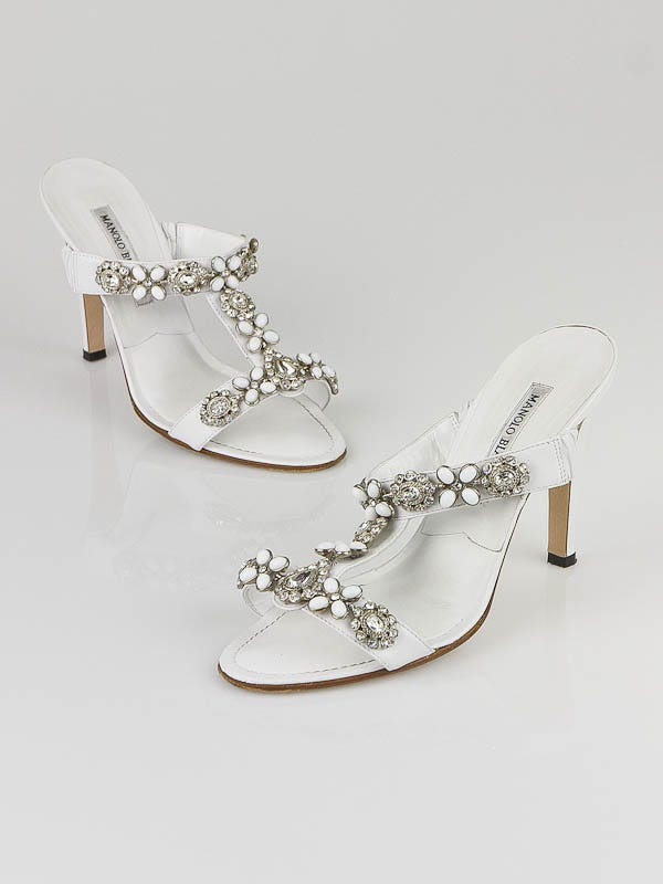 Embellished/Jeweled Slide Sandals - Glitter, Inc.