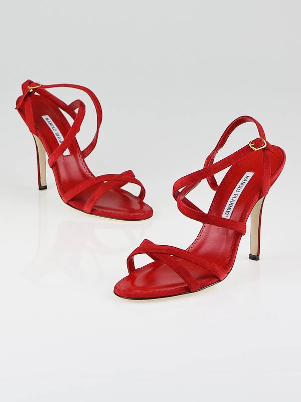 Manolo blahnik red discount sandals