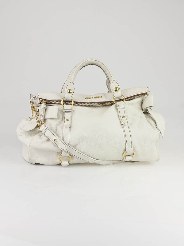 Miu Miu, Bags, Limited Edition Miu Miu White Leather Bow Bag