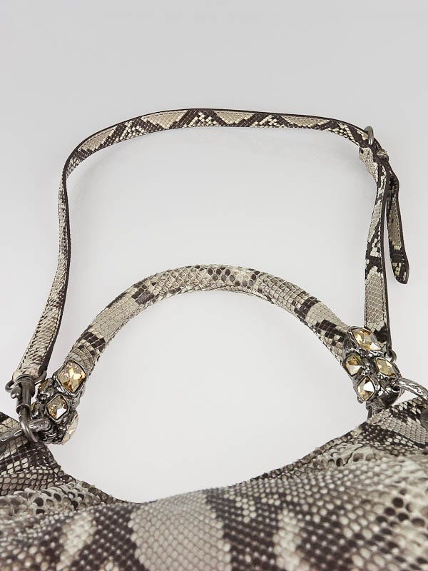 Miu Miu Brown Python Skin Hobo Bag | Yoogi's Closet