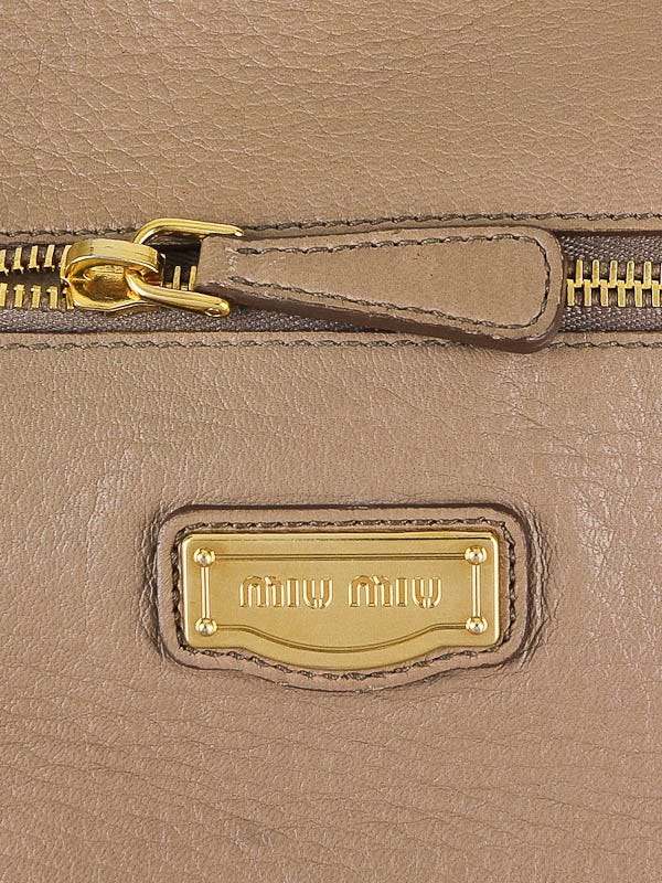 Miu Miu Juta Cervo Leather East/West Satchel Bag RN0633 | Yoogi's