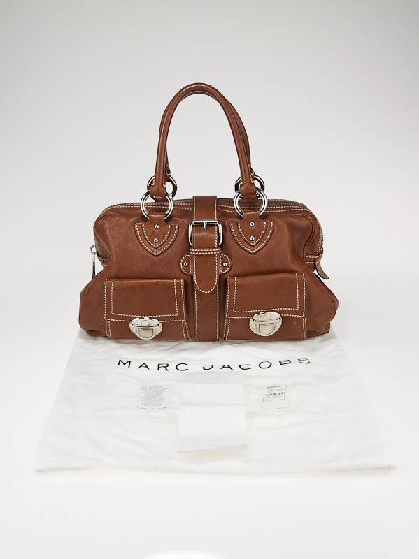 Marc jacobs shop brown leather handbag