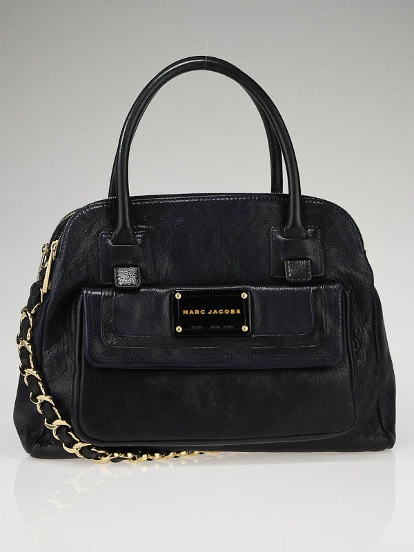 Marc Jacobs black leather satchel/LIKE NEW authentic