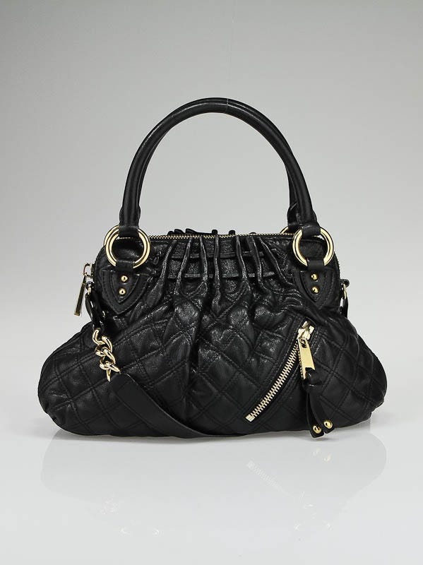 Marc Jacobs Black Quilted Leather Small Cecilia Bag