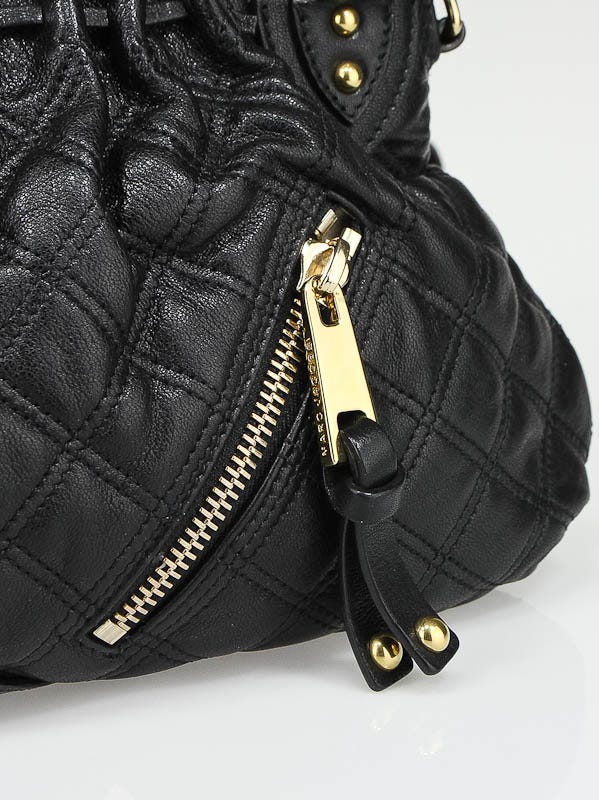 【MARC JACOBS】   CECILIA   BLACK Marc Jacobs Black Quilted Leather Small Cecilia Bag | Yoogi's Closet