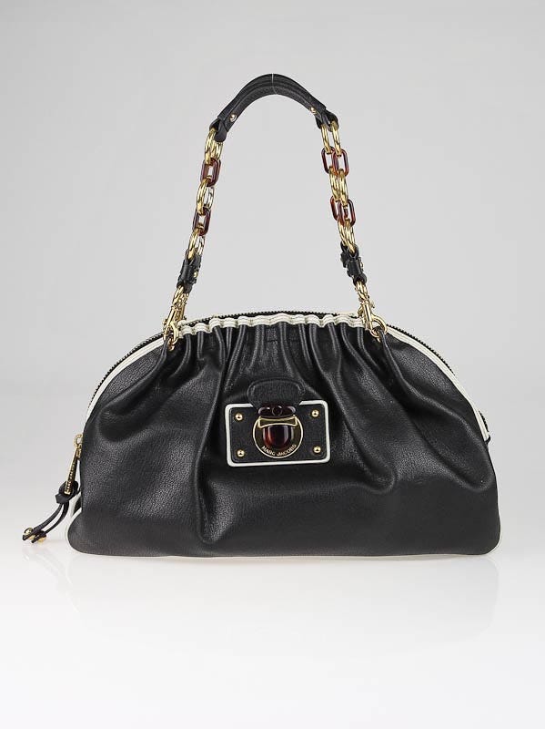 Marc Jacobs Black Leather Capra Satchel Bag | Yoogi's Closet