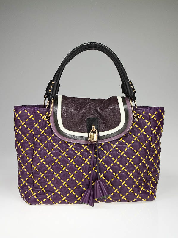 Marc Jacobs Purple Leather McKenzie Flap Tote Bag