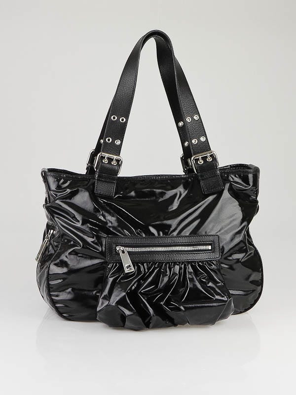 Marc Jacobs Black Vinyl Parachute Stella Tote Bag