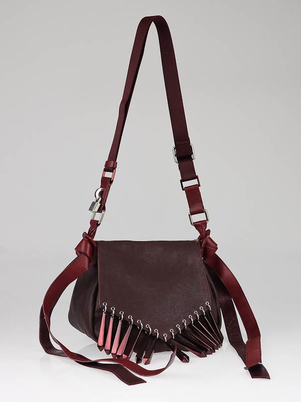 Marc Jacobs Bordeaux Leather Pendant Nina Bag