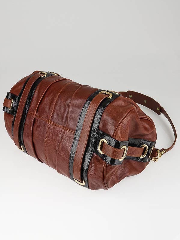 Marc Jacobs Chestnut Calfskin Leather Trish Satchel Bag | Yoogi's