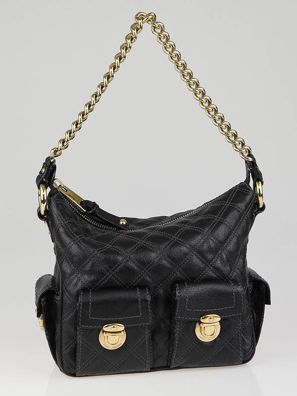 Marc Jacobs Black Leather Multi-pocket Large Hobo Bag - Yoogi's Closet