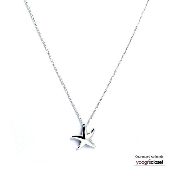 Tiffany & Co. Silver Elsa Peretti Starfish Pendant Necklace