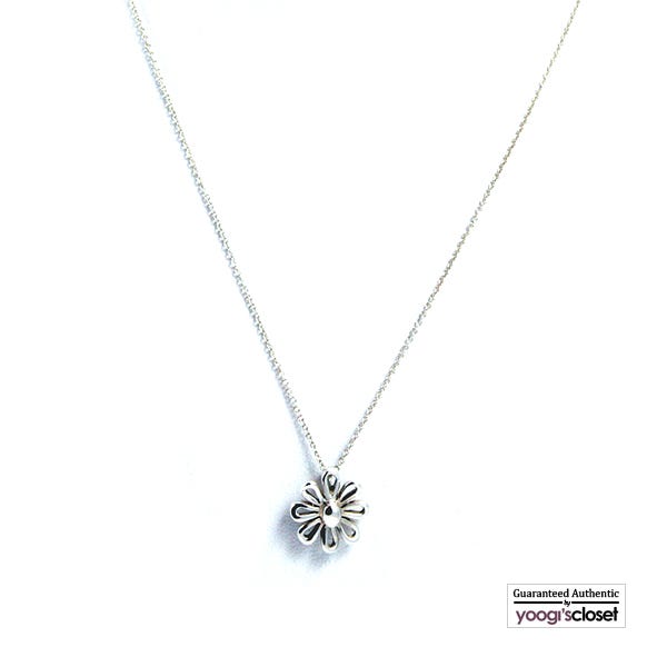 Tiffany & Co. Silver Elsa Peretti Daisy Pendant Necklace