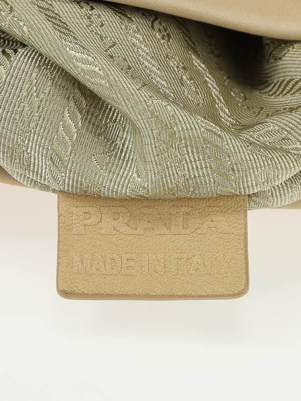 PRADA保存袋　　No.39 Prada Beige Nappa Leather Delave'fo Shopping Tote Bag BR3909