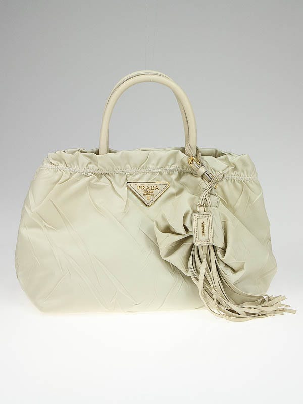 Prada Lavanda Tessuto Nylon Flowers Small Tote Bag BN1662