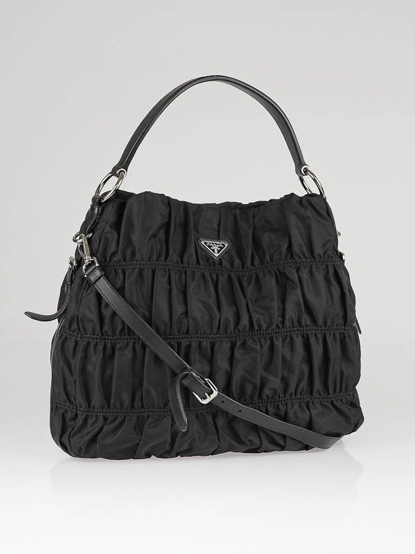 Prada Black Tessuto Nylon Gauffre Shoulder Bag BR3750