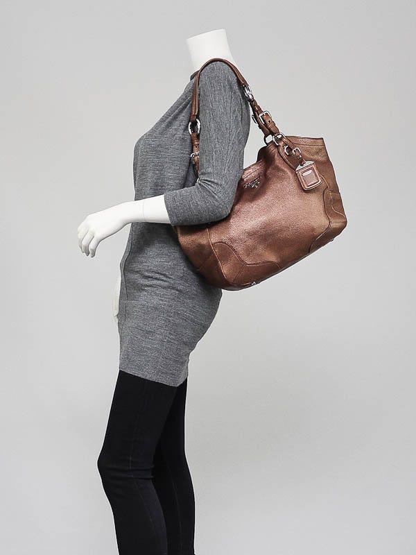 Prada Rame Mordore Vitello Daino Leather Satchel Bag BR3844  