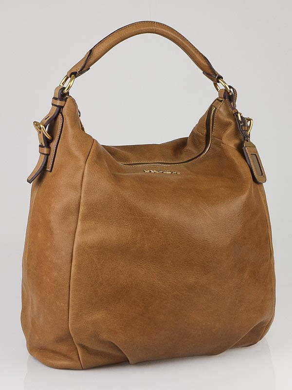 Prada Nicciolo Cervo Shine Leather Large Hobo Bag BR4268