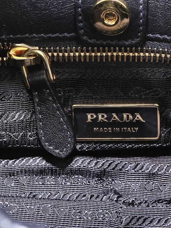 Black Prada Bonnie Medium Leather Handbag | PRADA