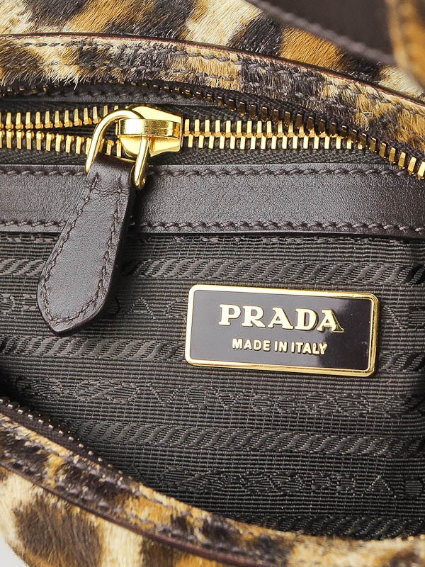 PRADA LEOPARD PRINT PONY HAIR SHOULDER BAG – RDB