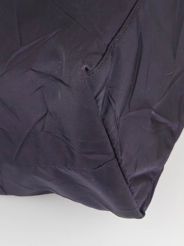 Prada Purple Tessuto Nylon and Saffiano Leather Tote Bag BR4001
