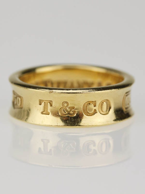 Tiffany & Co.18k Gold '1837' Ring Size 5