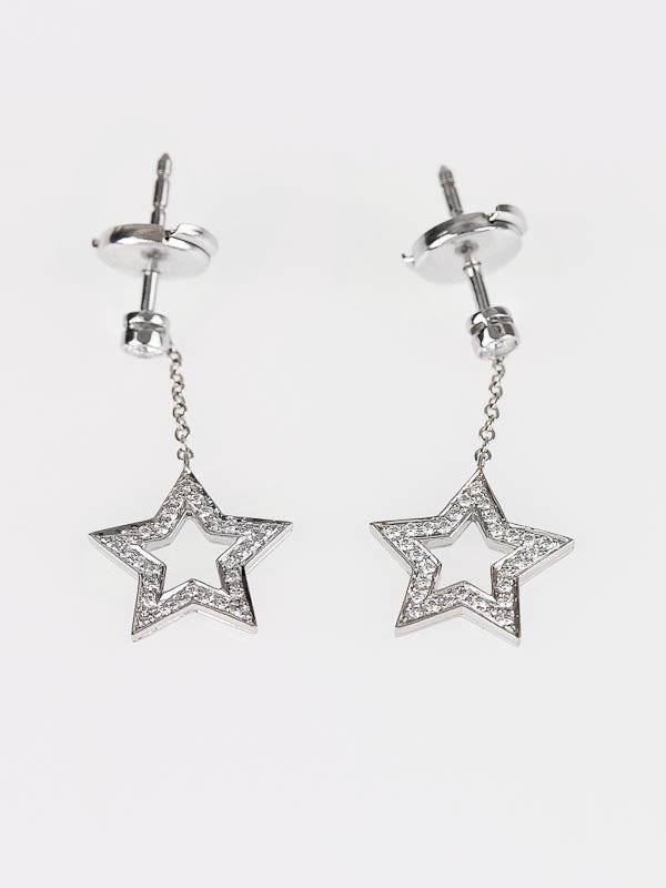 Tiffany & Co. Platinum and Diamond Double Star Earrings