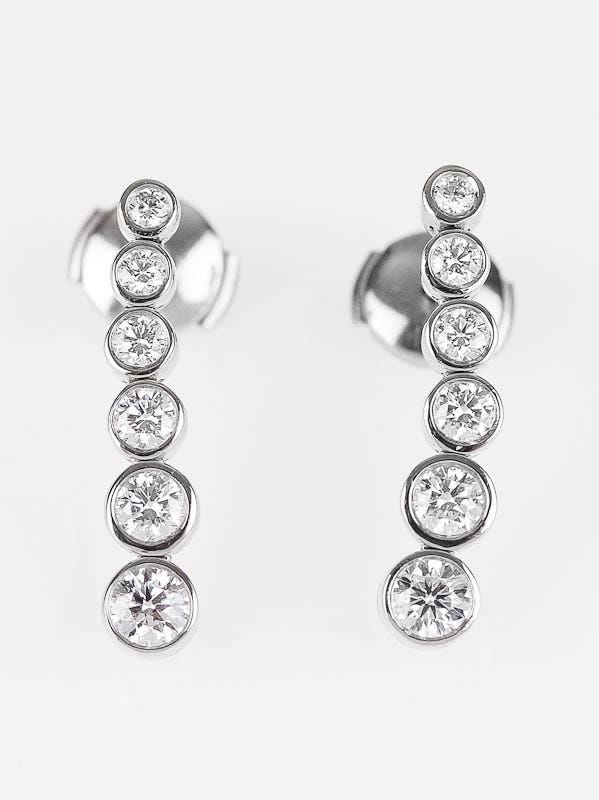 Tiffany & Co. Platinum Graduated Diamond Jazz Drop Earrings