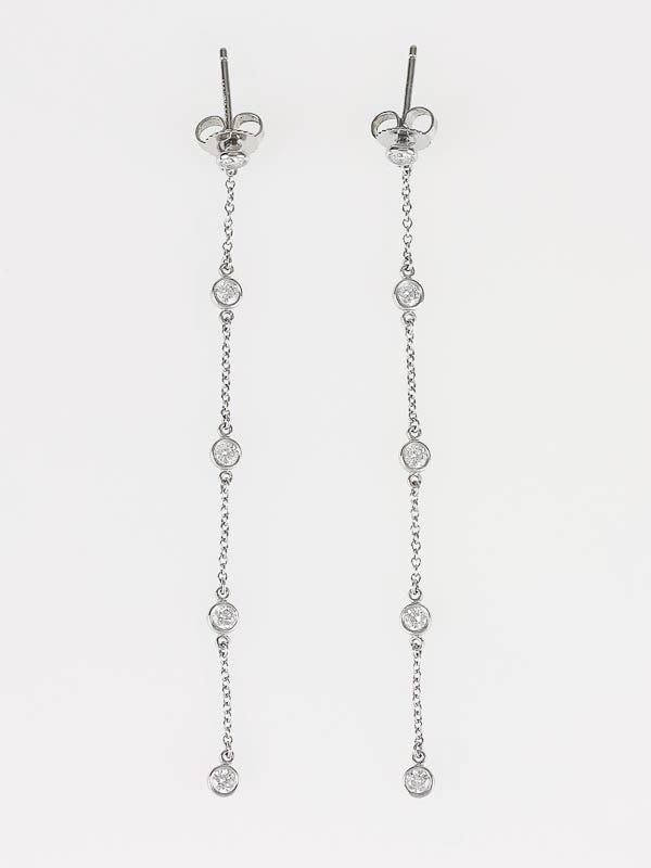 Tiffany & Co. Platinum and Diamond Elsa Peretti By the Yard Drop Earrings
