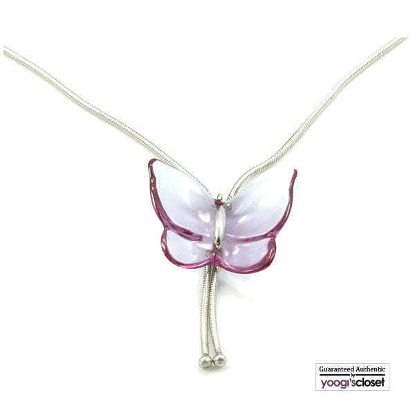 Baccarat Parma Violet Butterfly Necklace