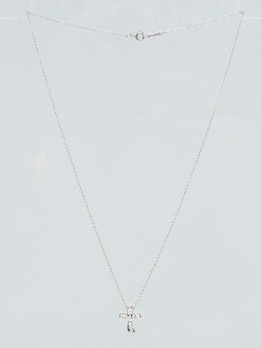 Tiffany
Co. Platinum and Diamond Elsa Peretti Small Cross Pendant Necklace