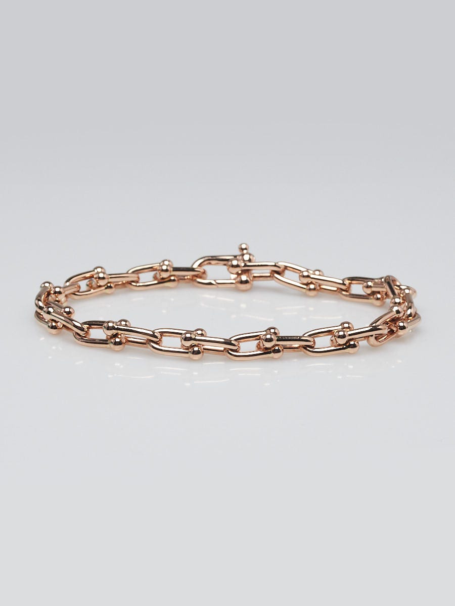 Tiffany T Narrow Chain Bracelet 美品 Tiffany & Co. 18k Rose Gold Tiffany T Narrow Chain Bracelet