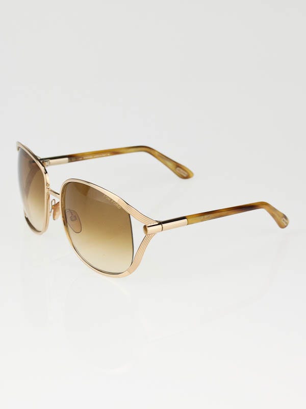 Tom Ford Gold Metal Frame Margaux Sunglasses TF40