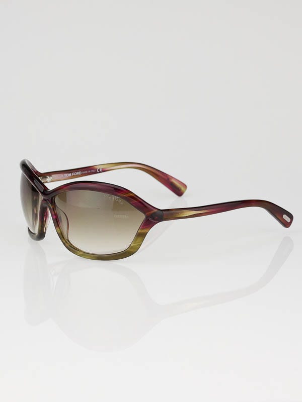 Tom Ford Red Gradient Frame Brown Lens Patek Sunglasses - TF122